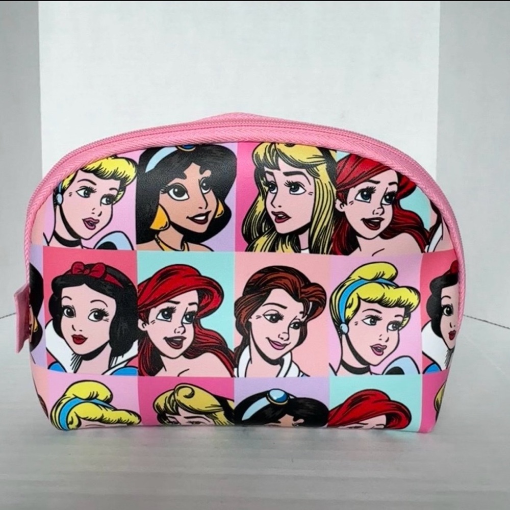 Mad Beauty Disney Princess Cosmetic Bag Pink Makeup Travel Jasmine Cinderella
